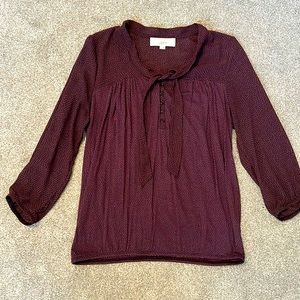 LOFT Dark Purple Blouse